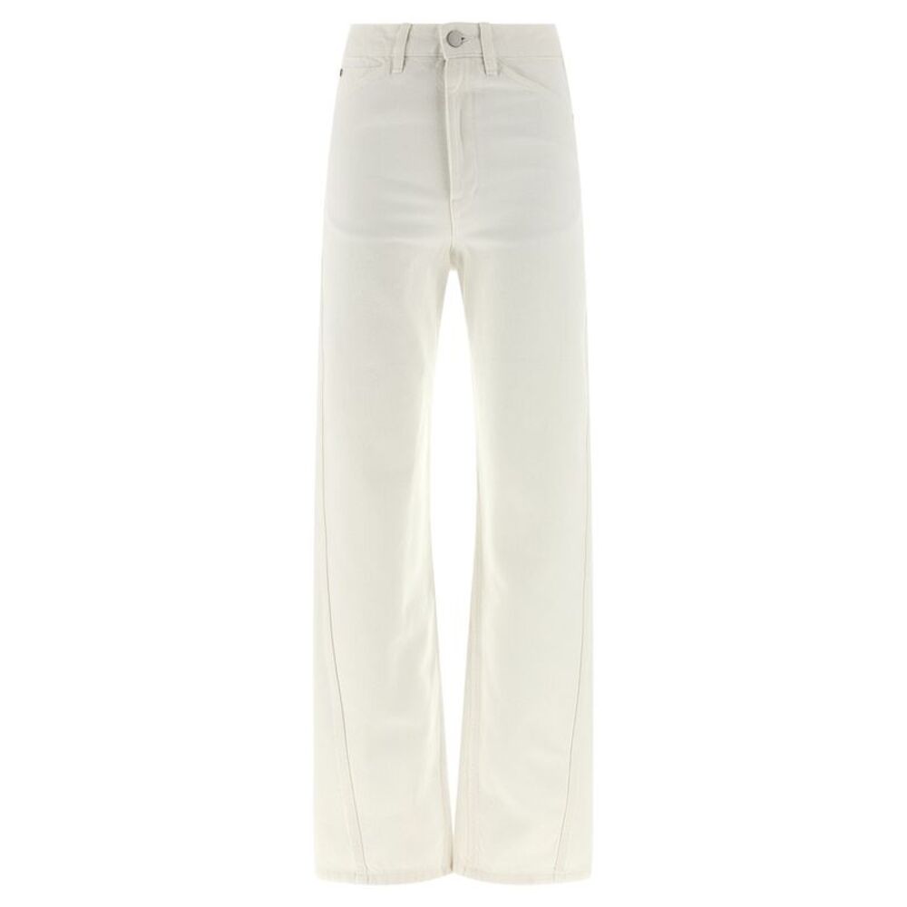 Lemaire White Cotton High-Waisted Women's Jean